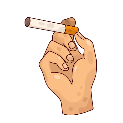 Cigarrete holding in hand