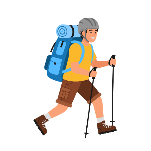 A man in a hiking Gear