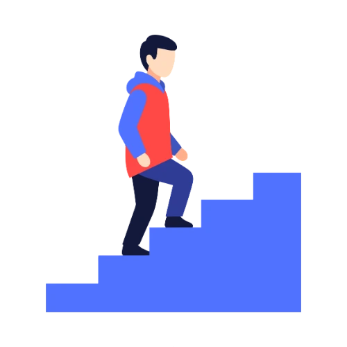 Man Climbing the stairs