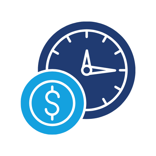 Clock and a dollar sign
