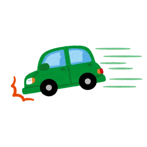 Speedy Car Applying Brakes